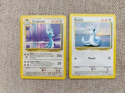 Pokemon TCG Dragonair Base Set Unlimited Rare Card 18/102 Regular With Dratini - Image 1