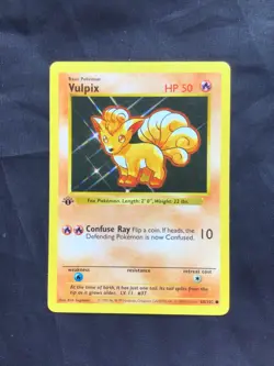 Pokemon Cards: Base Set 1st Edition Common: Vulpix 68/102 - Image 1