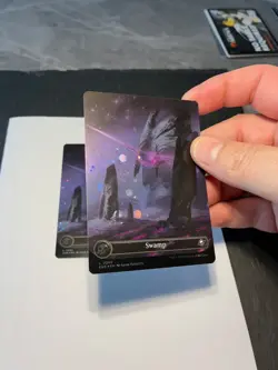 Magic the Gathering MTG Swamp Full Art x2 Land GALAXY FOIL Cards NM/M - Image 3