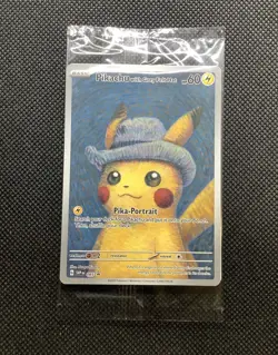 SEALED Van Gogh Pikachu With Grey Felt Hat SVP 085 Promo Alt Art Pokemon Card - Image 2