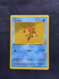 Pokemon Cards: Base Set 1st Edition Common: Staryu 65/102 - Image 1