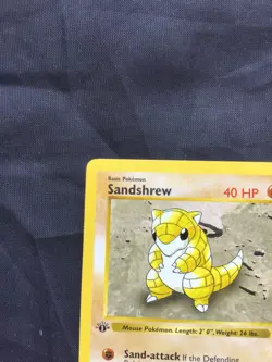 Pokemon Cards: Base Set 1st Edition Common: Sandshrew 62/102 - Image 2