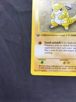 Pokemon Cards: Base Set 1st Edition Common: Sandshrew 62/102 - Image 5