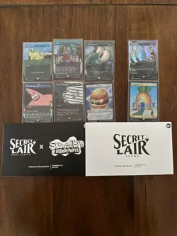 MTG Spongebob Squarepants Secret Lair Internet Sensation + Dismember + Deadeye - Image 1