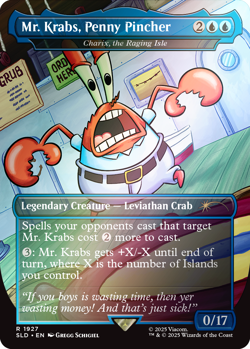 Magic the Gathering Secret Lair x Spongebob: Mr Krabs, Penny Pincher ~ FOIL - Image 1
