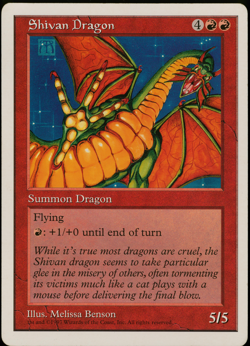 SHIVAN DRAGON MAGIC THE GATHERING 1993 BETA ENGLISH - Image 1