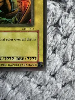 Yu-Gi-Oh Winged Dragon of Ra GBI-003 Ultra Rare Promo Card LP + - Image 3