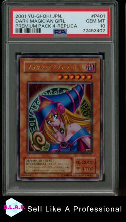 DARK MAGICIAN GIRL YU-GI-OH! PREMIUM PACK 4-REPLICA P4-01 2001 JPN PSA 10 - Image 1