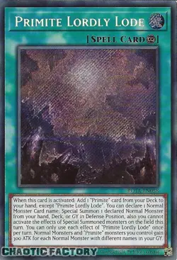 YUGIOH ROTA-EN058 Primite Lordly Lode Secret Rare 1st Edition NM - Image 1