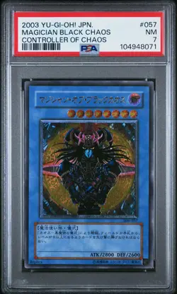 PSA 7 Yu-Gi-Oh Magician of Black Chaos 306-057 Ultimate Rare Japanese - Image 1