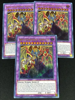 YUGIOH ARMTIYLE CHAOS PHANTASM PHANTOM OF CHAOS PHRA-EN035 1ST ULTRA X3 (NM) - Image 1
