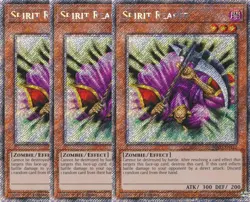 3x Yu-Gi-Oh! Spirit Reaper RA03-EN122 Platinum Secret Rare Playset - Image 1