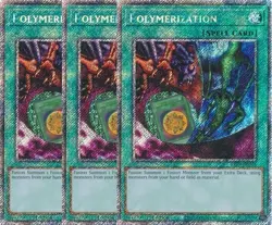 Yu-Gi-Oh! 3x Polymerization A RA03-EN051 Secret Platinum Rare Playset - Image 1