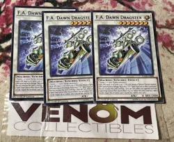 3x (M/NM) - F.A. Dawn Dragster - FLOD-EN088 - Rare - 1st Edition YuGiOh - Image 1