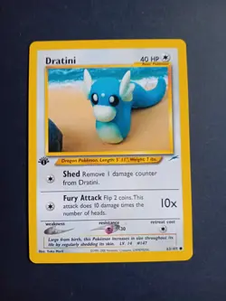 Pokemon Card: Neo Destiny 1st Edition Common: Dratini 63/105 - Image 1