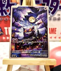 Gengar Pokemon TCG Custom Starry Night Gogh Full Art Illustration METAL Card - Image 1