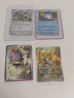 Pokemon Sealed Mimikyu/N's Zorua/Snom Snowflake/Hop's Dubwool Promo Holo Cards - Image 1