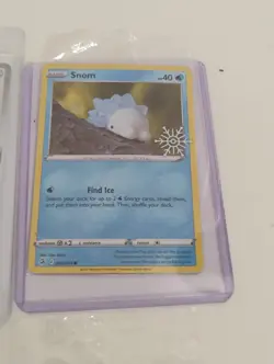Pokemon Sealed Mimikyu/N's Zorua/Snom Snowflake/Hop's Dubwool Promo Holo Cards - Image 4