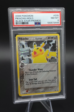 Delta Species Pikachu 035 Black Star Promo Holo Rare Vintage Pokemon Card PSA 8 - Image 1
