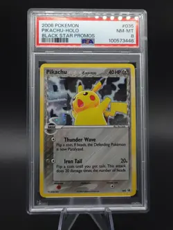Delta Species Pikachu 035 Black Star Promo Holo Rare Vintage Pokemon Card PSA 8 - Image 3