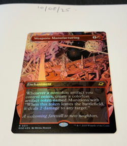 Magic the Gathering MTG Weapons Manufacturing x1 Rare Borderless FOIL Card NM/M - Image 1