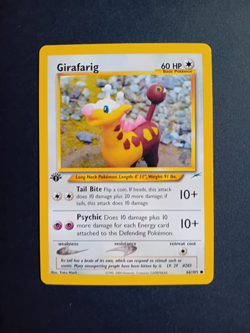 Pokemon Card: Neo Destiny 1st Edition Common Girafarig 66/105 - Image 1