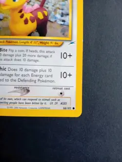 Pokemon Card: Neo Destiny 1st Edition Common Girafarig 66/105 - Image 5