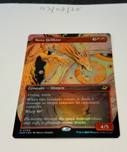 Magic the Gathering MTG Nova Hellkite x1 Rare Borderless FOIL Card NM/M - Image 1
