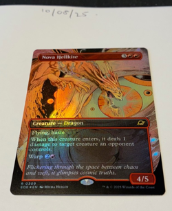 Magic the Gathering MTG Nova Hellkite x1 Rare Borderless FOIL Card NM/M - Image 1
