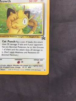 Pokemon Cards: Wizards Black Star Promo: Meowth 10 - Image 5