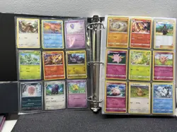 Lot Of 700 Pokemon Cards Including 61 Rares, 2 Promos & Foils In A Binder - Image 1