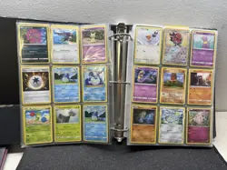 Lot Of 700 Pokemon Cards Including 61 Rares, 2 Promos & Foils In A Binder - Image 4