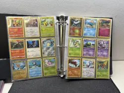 Lot Of 700 Pokemon Cards Including 61 Rares, 2 Promos & Foils In A Binder - Image 5