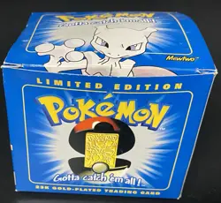 MEWTWO 1999 POKEMON 23K GOLD-PLATED CARD BALL BURGER KING NINTENDO - Image 4