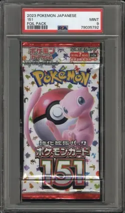 PSA 9 MINT 2023 Pokemon Japanese 151 Booster Pack - Mew - Image 1