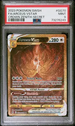 ARCEUS VSTAR GG70/GG70 | PSA 9 | Crown Zenith Gold Graded Pokemon Card - Image 1