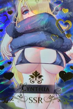 CYNTHIA Pokemon Trainer Waifu Goddess CUSTOM CARD NM - Image 3
