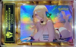 CYNTHIA Pokemon Trainer Waifu Goddess CUSTOM CARD NM - Image 2