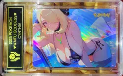 CYNTHIA Pokemon Trainer Waifu Goddess CUSTOM CARD NM - Image 3