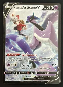 Galarian Articuno V TG16/TG30 Astral Radiance Trainer Gallery Pokemon Card NM - Image 1