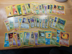 1999-2000 Pokemon Cards lot of 200+ cards used, vintage regular cards no foils - Image 1