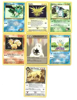 Pokemon Cards lot of 23 vintage cards from 1999 used 2 Holo and 21 regular cards - Image 2