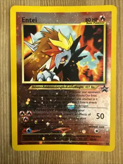 Entei 34 Pokemon Promo Wizards Of The Coast Era Black Star Promo Card MP - Image 1