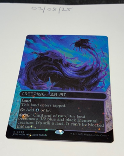 Magic the Gathering MTG Creeping Tar Pit (99) x1 GALAXY FOIL Card NM/M Stellar - Image 1