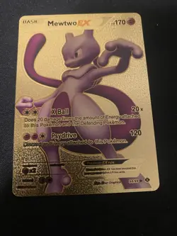 Mewtwo EX Gold Foil Fan Art Card - Image 1