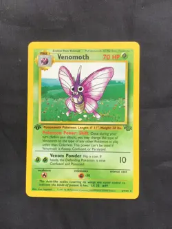 Pokemon Cards: 1st Edition Jungle Rare: Venomoth 29/64 - Image 1