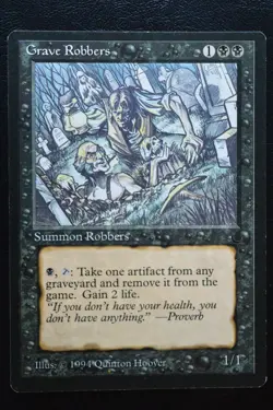 Magic The Gathering MTG GRAVE ROBBERS The Dark LP Lightly Played - Image 1
