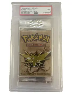 1999 WOTC Pokemon Fossil Foil Pack Zapdos Long Pack - Image 1