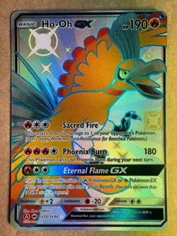 Ho-Oh Shiny Full Art GX SV50/SV94 Pokemon SM Hidden Fates Near Mint - Image 1