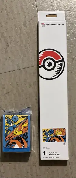 Battle Start Playmat And Deck Box Pokemon Center TCG Charizard, Pikachu, Lucario - Image 2